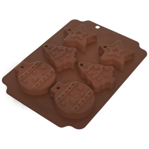 FORMA FOREMKA DO PIECZENIA CIASTEK SILIKONOWA BRĄZOWA ŚWIĄTECZNA SILLINIE ORION 151767