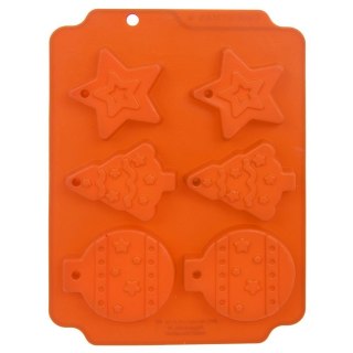 FORMA FOREMKA DO PIECZENIA CIASTEK SILIKONOWA POMARAŃCZOWA ŚWIĄTECZNA SILLINIE ORION 151768