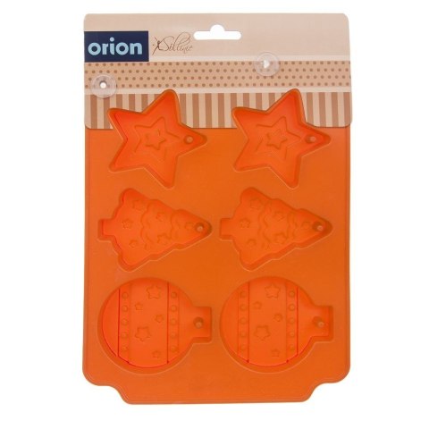 FORMA FOREMKA DO PIECZENIA CIASTEK SILIKONOWA POMARAŃCZOWA ŚWIĄTECZNA SILLINIE ORION 151768