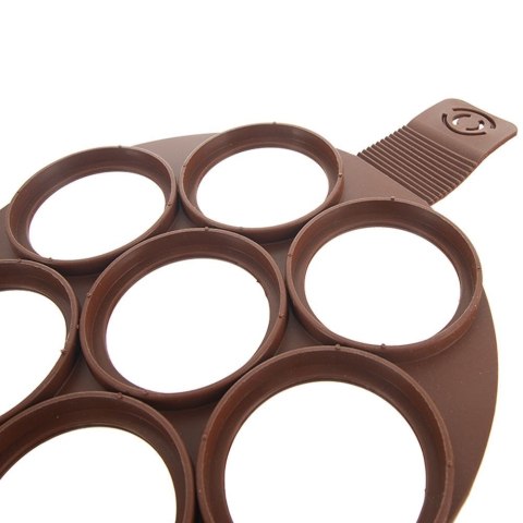 FORMA FOREMKA DO SMAŻENIA JAJEK PANCAKE SILIKONOWA BRĄZOWA SILLINIE ORION 151791