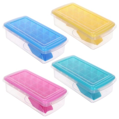 Forma foremka do kostek lodu z pokrywką pojemnik i łopatka na lód kostki EXCELLENT HOUSEWARE 122210
