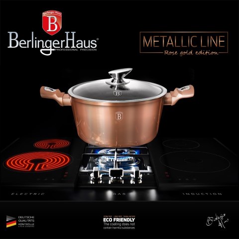 GARNEK 4.5L 24CM BERLINGER HAUS METALLIC LINE ROSE GOLD BH-1515-N