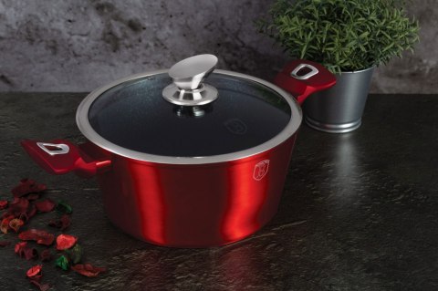 GARNEK 6.5L 28CM BERLINGER HAUS METALLIC LINE BURGUNDY BH-1258-N