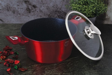 GARNEK 6.5L 28CM BERLINGER HAUS METALLIC LINE BURGUNDY BH-1258-N