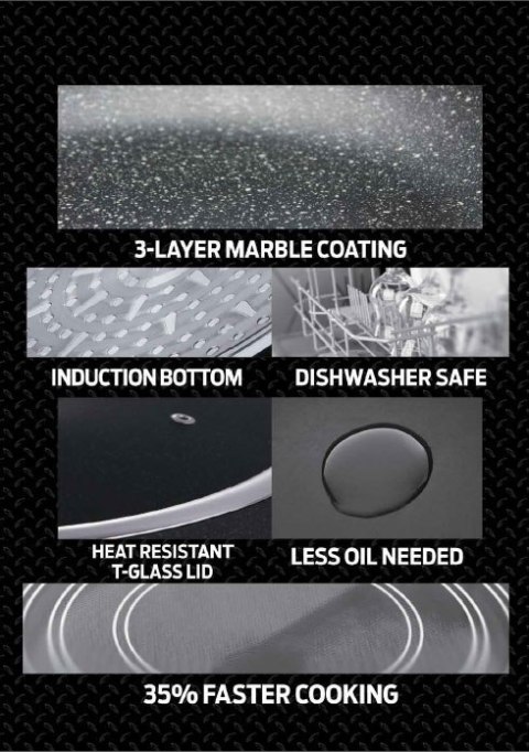 GARNEK 6.5L 28CM BERLINGER HAUS METALLIC LINE CARBON BH-1236-N