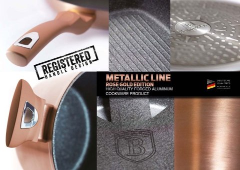 GARNEK 6.5L 28CM BERLINGER HAUS METALLIC ROSE GOLDBH-1516-N