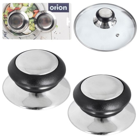 Gałka uchwyt do pokrywki stalowa gałki uchwyty 2 sztuki ORION 180609