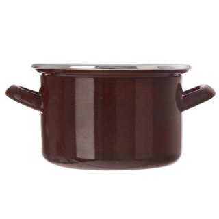 Garnek emaliowany indukcja na indukcję gaz BROWN 16 cm 1.4L ORION 113361