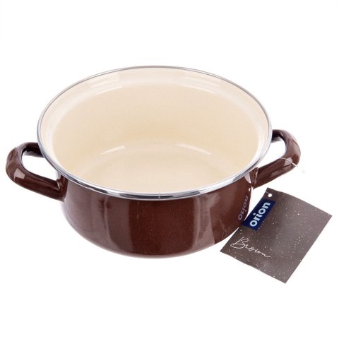 Garnek emaliowany indukcja na indukcję gaz BROWN 18.5 cm 1.6L ORION 113362