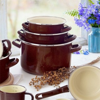 Garnek emaliowany indukcja na indukcję gaz BROWN 20 cm 3L ORION 113332