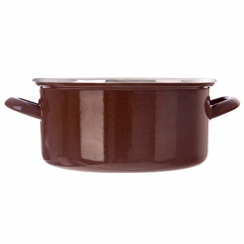 Garnek emaliowany indukcja na indukcję gaz BROWN duży 26 cm 5L ORION 113330