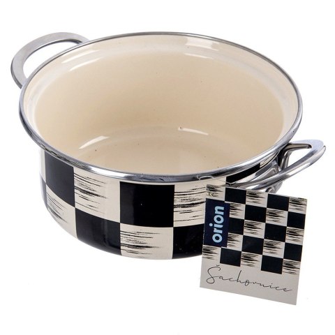 Garnek emaliowany indukcja na indukcję gaz SZACHOWNICA 18 cm 1.5L ORION 113339