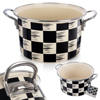 Garnek emaliowany indukcja na indukcję gaz SZACHOWNICA 20 cm 3L ORION 113336