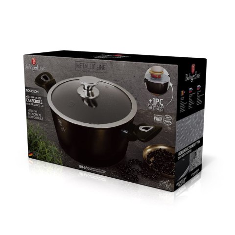 GARNEK GRANITOWY 2.5L 20cm BERLINGER HAUS SHINY BLACK BH-6604