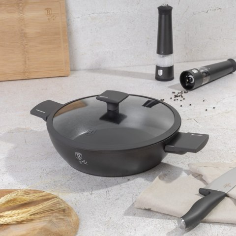 GARNEK NISKI TYTANOWY Z POKRYWKĄ 30CM 4.5L BERLINGER HAUS ANTRACIT BH-8129