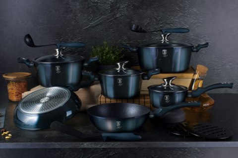 GARNEK PŁASKI 3.8L 28CM BERLINGER HAUS METALLIC AQUAMARINE BH-6794