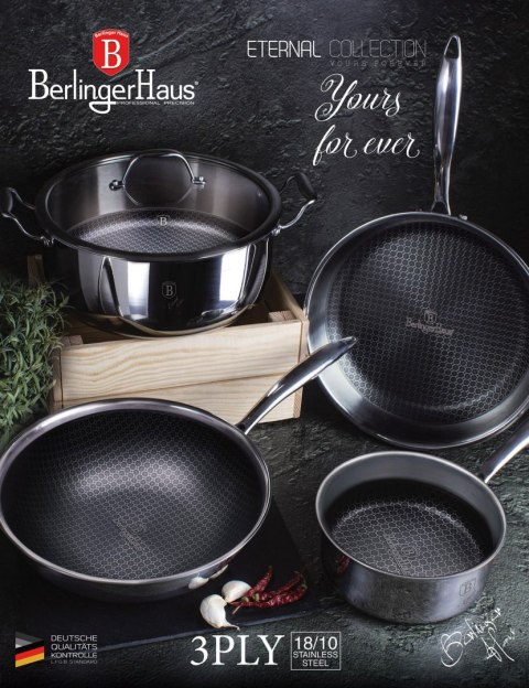 GARNEK STALOWY 18/10 2.7L 20cm BERLINGER HAUS ETERNAL COLLECTION BH-7444