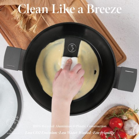 GARNEK TYTANOWY Z POKRYWKĄ 24CM 4.1L BERLINGER HAUS ANTRACIT BH-8131