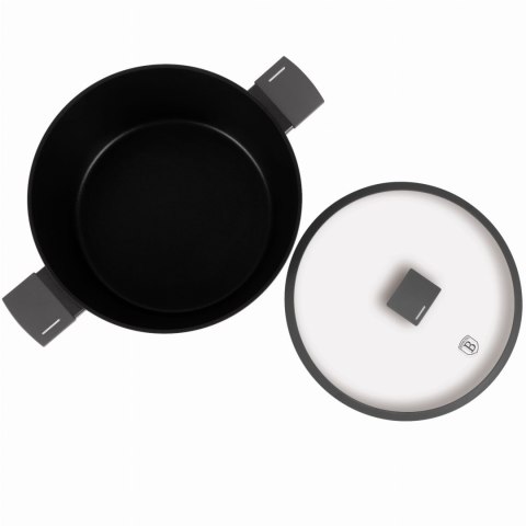 GARNEK TYTANOWY Z POKRYWKĄ 30CM 8L BERLINGER HAUS ANTRACIT BH-8133