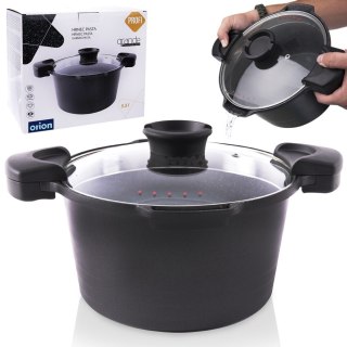 Garnek granitowy z pokrywką do odcedzania makaronu wody GRANDE 24 cm 5.5L ORION 113108