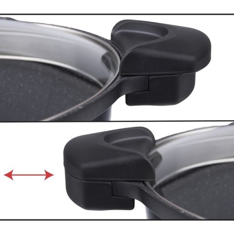 Garnek granitowy z pokrywką do odcedzania makaronu wody GRANDE 24 cm 5.5L ORION 113108