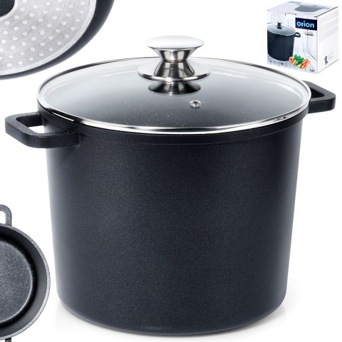 Garnek granitowy ze szklaną pokrywką indukcja wysoki GRANDE 7.6L ORION 113317