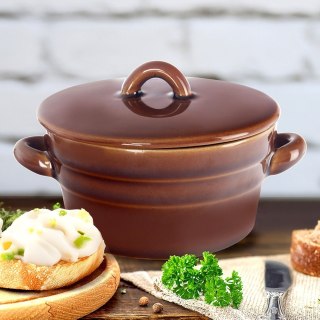 Garnek na smalec do smalcu ceramiczny z pokrywką 340 ml ORION 127611