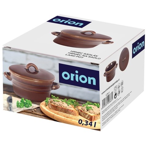 Garnek na smalec do smalcu ceramiczny z pokrywką 340 ml ORION 127611