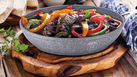 GARNKI GRANITOWE 18 ELE BERLINGER HAUS GRAY STONE TOUCH BH-6196