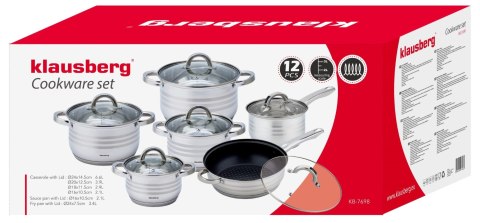 GARNKI STALOWE 12 EL. 2.1/2.1/2.9/3.4/3.9/6.6L KLAUSBERG KB-7698