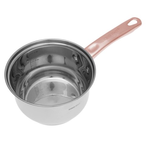 GARNKI STALOWE 12 EL. KINGHOFF ROSEGOLD KH-1766