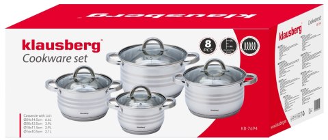 GARNKI STALOWE 8 EL. 2.1/2.9/3.9/6.6L KLAUSBERG KB-7694