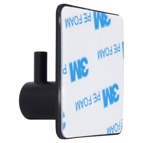 Haczyk wieszak ścienny na ubrania ręczniki samoprzylepny stalowy czarny 4 sztuki VILDE 569696