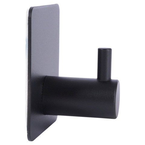 Haczyk wieszak ścienny na ubrania ręczniki samoprzylepny stalowy czarny 4 sztuki VILDE 569696