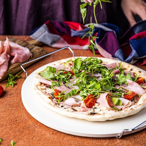 KAMIEŃ DO PIECZENIA PIZZY KORDIERYTOWY 33CM + STOJAK KLAUSBERG KB-7788