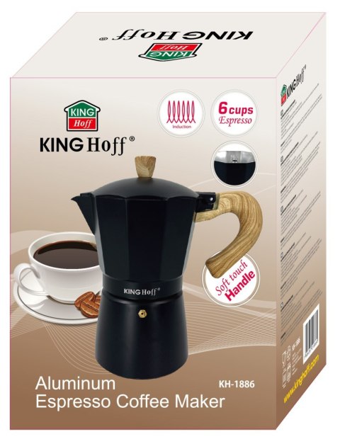 KAWIARKA ESPRESSO KAFETERKA CIŚNIENIOWA KINGHOFF 300ML / 6 FILIŻANEK KH-1886