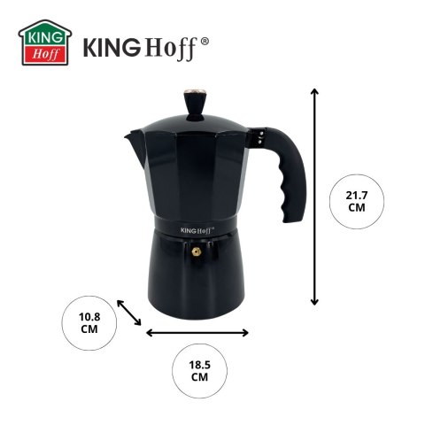 KAWIARKA ESPRESSO KAFETERKA CIŚNIENIOWA KINGHOFF 450ML / 9 FILIŻANEK KH-1884