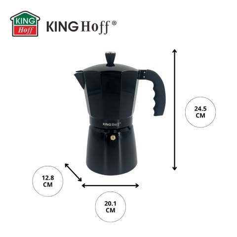 KAWIARKA ESPRESSO KAFETERKA CIŚNIENIOWA KINGHOFF 600ML / 12 FILIŻANEK KH-1885