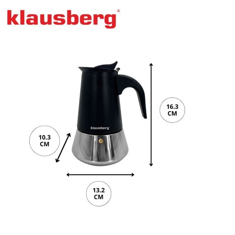 KAWIARKA ESPRESSO KAFETERKA CIŚNIENIOWA KLAUSBERG 200ML (3 FILIŻANKI) KB-7844