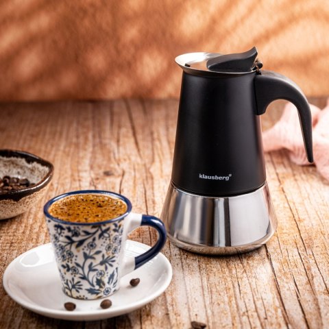 KAWIARKA ESPRESSO KAFETERKA CIŚNIENIOWA KLAUSBERG 300ML (6 FILIŻANKI) KB-7845