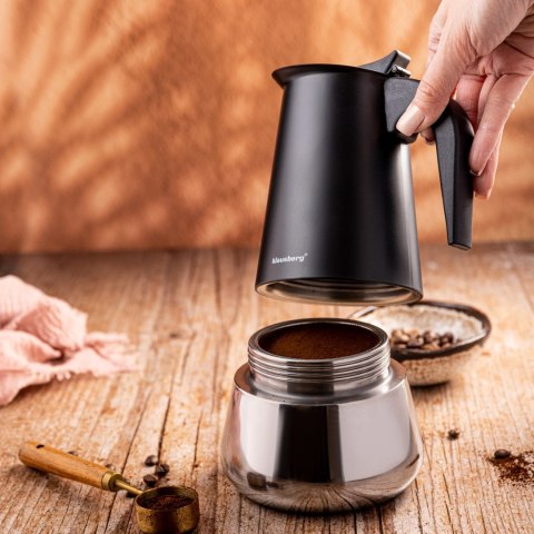 KAWIARKA ESPRESSO KAFETERKA CIŚNIENIOWA KLAUSBERG 450ML (9 FILIŻANKI) KB-7846