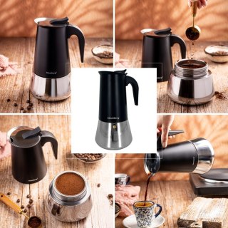 KAWIARKA ESPRESSO KAFETERKA CIŚNIENIOWA KLAUSBERG 600ML (12 FILIŻANKI) KB-7847