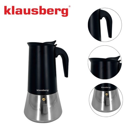KAWIARKA ESPRESSO KAFETERKA CIŚNIENIOWA KLAUSBERG 600ML (12 FILIŻANKI) KB-7847
