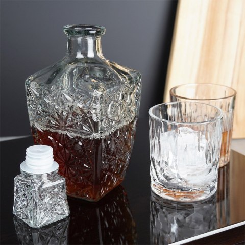 Karafka do whisky nalewki na alkohol napoje szklana 830ml EXCELLENT HOUSEWARE 139627
