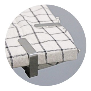 Klipsy do obrusu ceraty obrusa metalowe zestaw klipsów 4 sztuki BRUNBESTE BB-3343