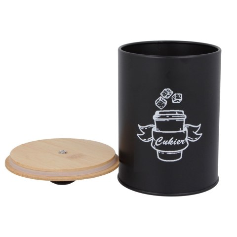 KOMPLET 4 POJEMNIKÓW KAWA HERBATA CUKIER SÓL 16X9,5CM BRUNBESTE BB-2681 (NAPISY PL)