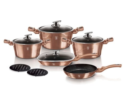 KOMPLET GARNKÓW 11-EL. BERLINGER HAUS METALLIC LINE ROSEGOLD BH-6191