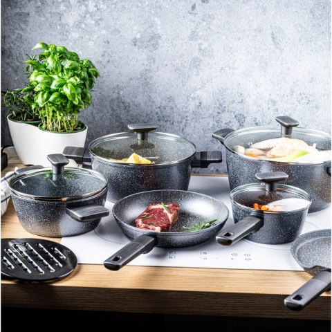 KOMPLET GARNKÓW Z MAMUROWĄ POWŁOKĄ NIEPRZYWIERAJĄCĄ 12-ELE KLAUSBERG KB-7832