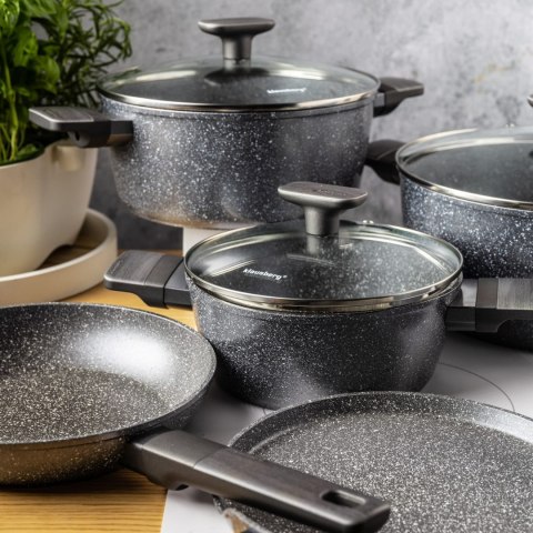 KOMPLET GARNKÓW Z MAMUROWĄ POWŁOKĄ NIEPRZYWIERAJĄCĄ 12-ELE KLAUSBERG KB-7832