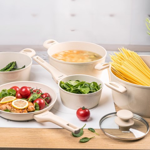 KOMPLET GARNKÓW Z MARMURKOWĄ POWŁOKĄ NIEPRZYWIERAJĄCĄ 12-ELE KLAUSBERG KB-7884